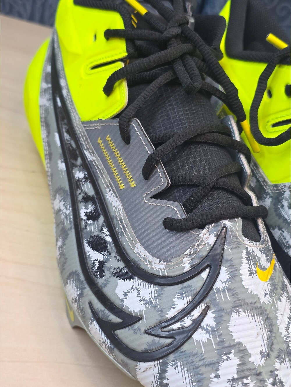 Nike Vapor Edge Elite 360 2 Football Cleats Mens 14 Volt Yellow Camo FB3347-703 - Picture 10 of 17